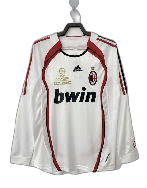 Camiseta AC Milan 06/07 II de Visitante - Manga Larga Versión Retro
