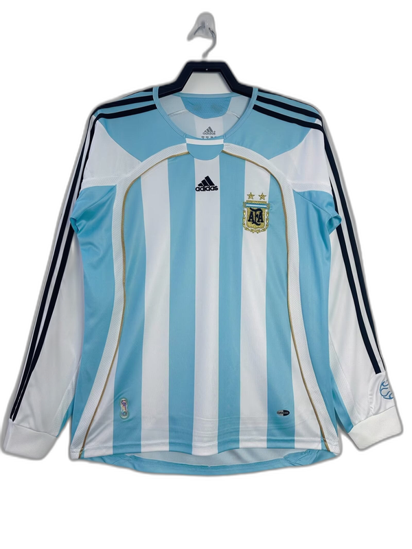 Camiseta Argentina 06/07 I de Local - Manga Larga Versión Retro