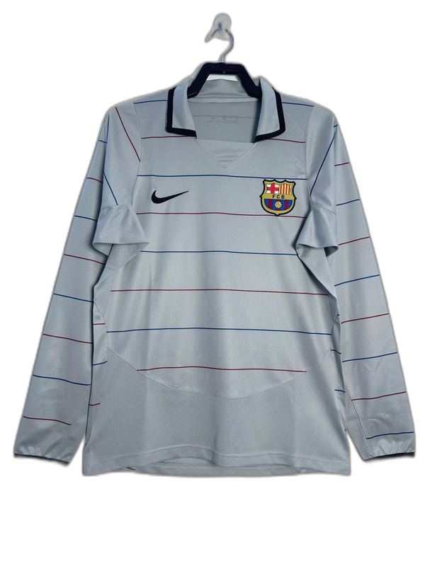 Camiseta Barcelona 03/04 II de Visitante - Manga Larga Versión Retro