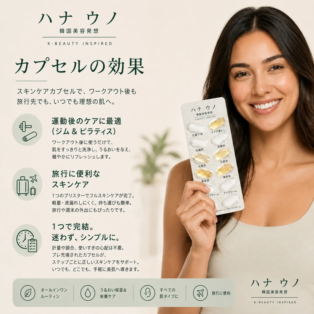 HANA UNO 7-in-1 カプセルエッセンスリチュアル 韓国発想カプセルスキンケアリチュアル