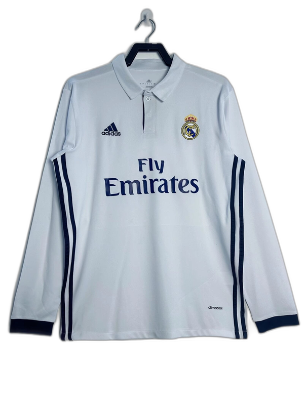Camiseta Real Madrid 16/17 I de Local - Manga Larga Versión Retro