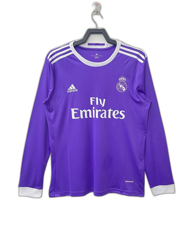 Camiseta Real Madrid 16/17 II de Visitante - Manga Larga Versión Retro