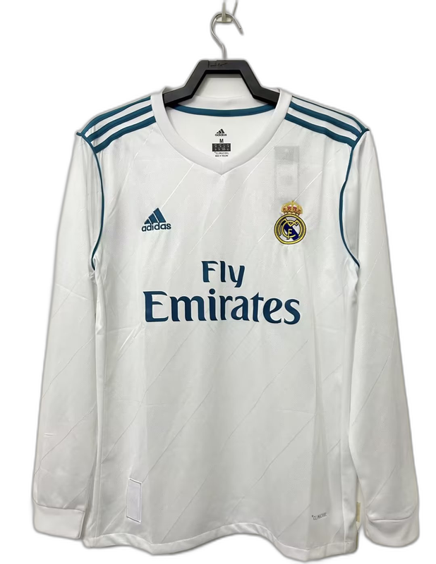 Camiseta Real Madrid 17/18 I de Local - Manga Larga Versión Retro